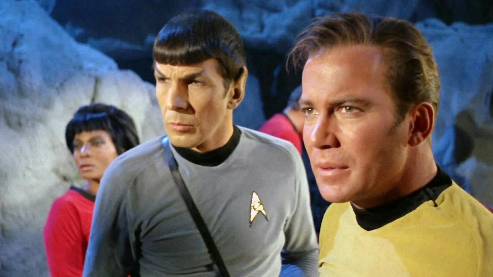 The original Star Trek crew celebrating the franchise's 60th anniversary